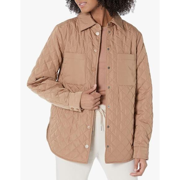 Amazon Aware Womens Quilted Overshirt Camel , Size XXL - Picture 3 of 14